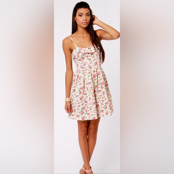 Lavand Bud-dy System White Floral Print Dress size large NWOT - Picture 10 of 14